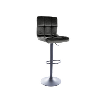Silla de barra Juneau H-1 (Terciopelo/Patas negras)